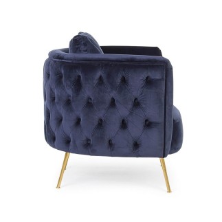 Quilted armchair in velvet - Tenbury -  - ISA Project