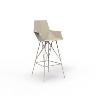 High Stool with Armrest - Faz