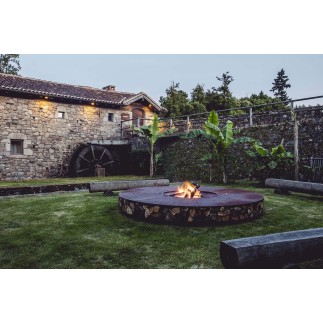 Zero wood-burning outdoor fire pit in steel - Fire pit - ISA Project