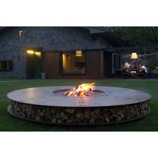 Zero wood-burning outdoor fire pit in steel - Fire pit - ISA Project