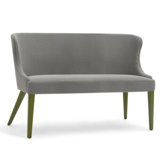 Waiting Room Loveseat in Wood and Fabric - Agatha | Origins 1971