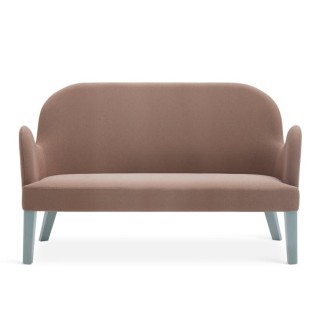 Waiting Room Loveseat Sofa in Wood and Velvet - Roald | Origins 1971