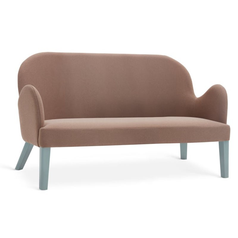 Waiting Room Loveseat Sofa in Wood and Velvet - Roald | Origins 1971