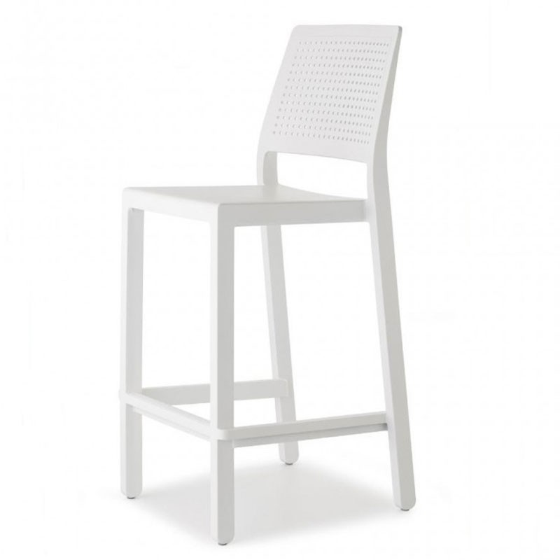 High Bar Stool with Backrest - Emi | Scab