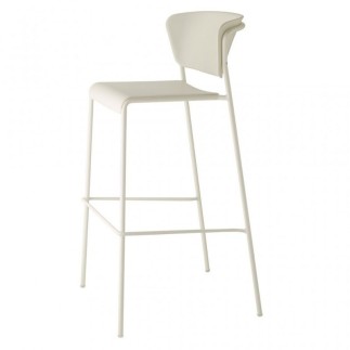 Plastic Stool with Backrest - Lisa