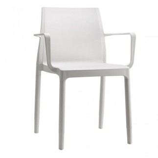 Outdoor Plastic Bar Chair with Armrests - Chloè | Scab