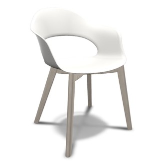 Sedia in Legno e Plastica - Natural Lady B | Scab