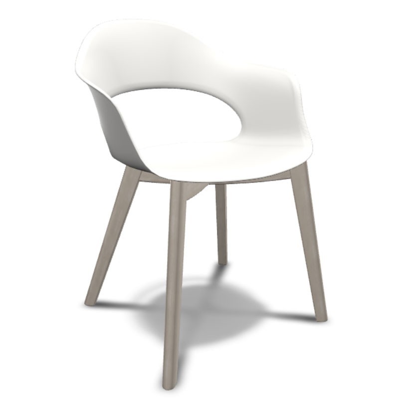 Wooden and Plastic Chair - Natural Lady B | ISA Project