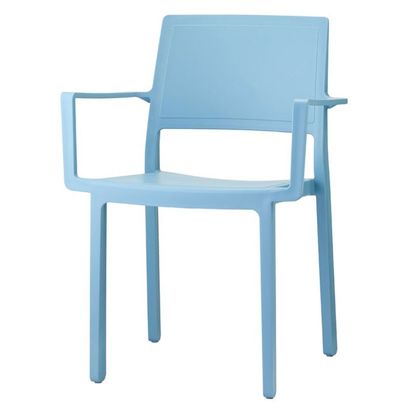 Polycarbonate Chair with Armrests - Kate | Scab