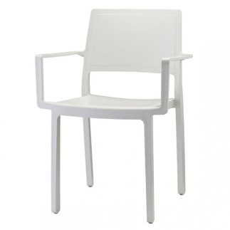 Polycarbonate Chair with Armrests - Kate