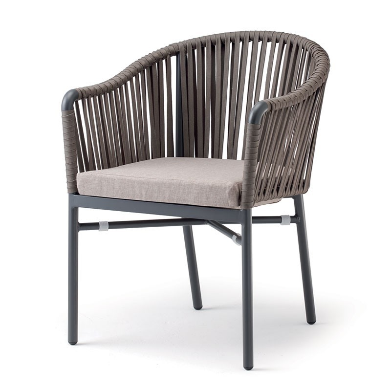 Stackable Outdoor Armchair in Rope - Monaco | Grattoni