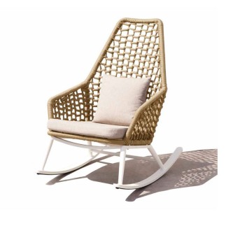 Outdoor Rocking Chair in Rope - Kos | Grattoni