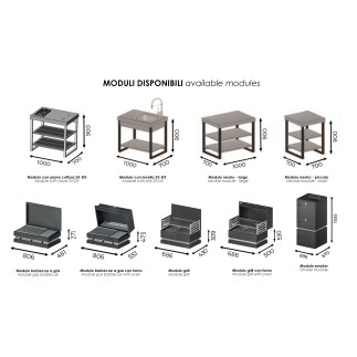 Outdoor kitchen with barbecue - Free - ISA Project