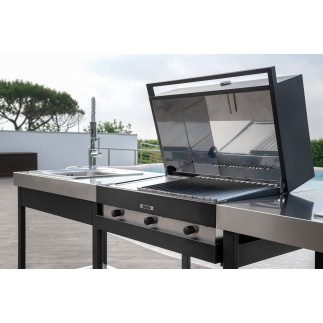 Outdoor kitchen with barbecue - Free - ISA Project