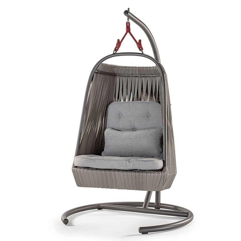 Outdoor Swing in Wicker Rope - Wind | Grattoni