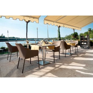 Outdoor Aluminium and PVC Armchair - Giselle