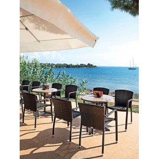 Outdoor Stackable Armchair in Rattan - Monaco