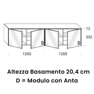 Credenza con Ante in Vetro - Glass | Orme Design