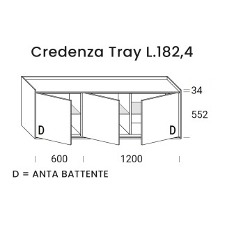 Credenza Moderna - Tray | Orme Design