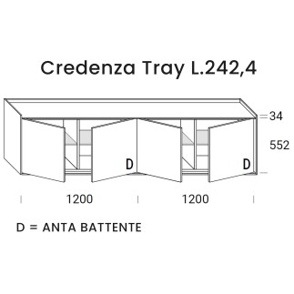 Credenza Moderna - Tray | Orme Design