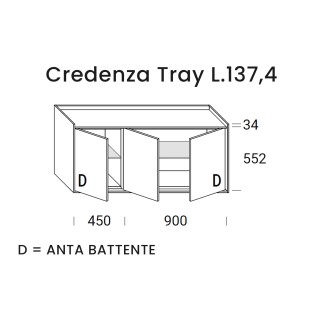 Credenza Moderna - Tray | Orme Design