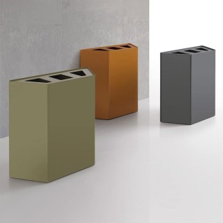 Separate Waste Collection Bin with 3 Compartments - Linear | Caimi