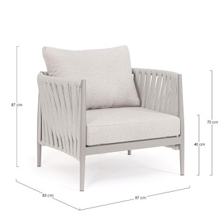 Fabric Outdoor Armchair - Jacinta