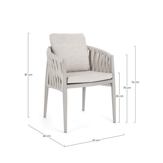 Outdoor Aluminum Armchair - Jacinta