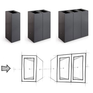 Cestino Portarifiuti Modulare da Interno - Maximo Modular | Caimi