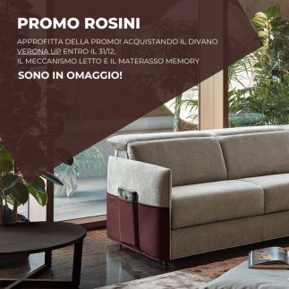 Divano Letto con Poggiatesta Reclinabile - Verona Up | Rosini Divani