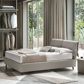 Double Storage Bed in fabric - Andromeda | Rosini