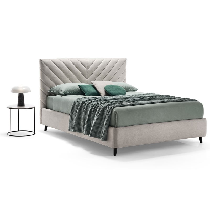 Rosini Double Bed with Upholstered Headboard - Narciso | Rosini