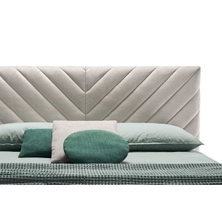 Rosini Double Bed with Upholstered Headboard - Narciso | Rosini