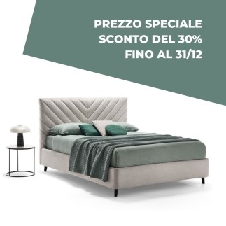 Rosini Double Bed with Upholstered Headboard - Narciso | Rosini