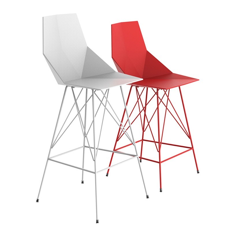 High Stool in Polypropylene and Stainless Steel - Faz | Vondom