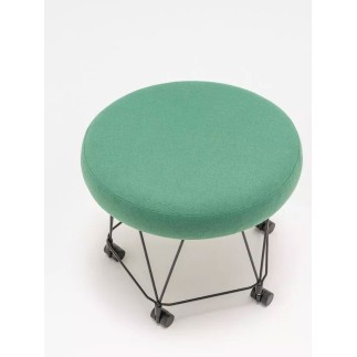 Upholstered Pouf with Wheels - Pental | MDD