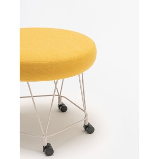 Upholstered Pouf with Wheels - Pental | MDD