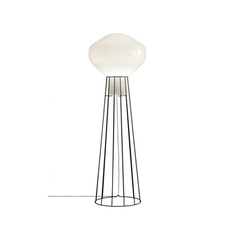 Floor Lamp in Glass and Metal - Aérostat | Fabbian