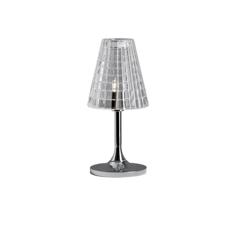 Flow table lamp in crystal and metal | Fabbian