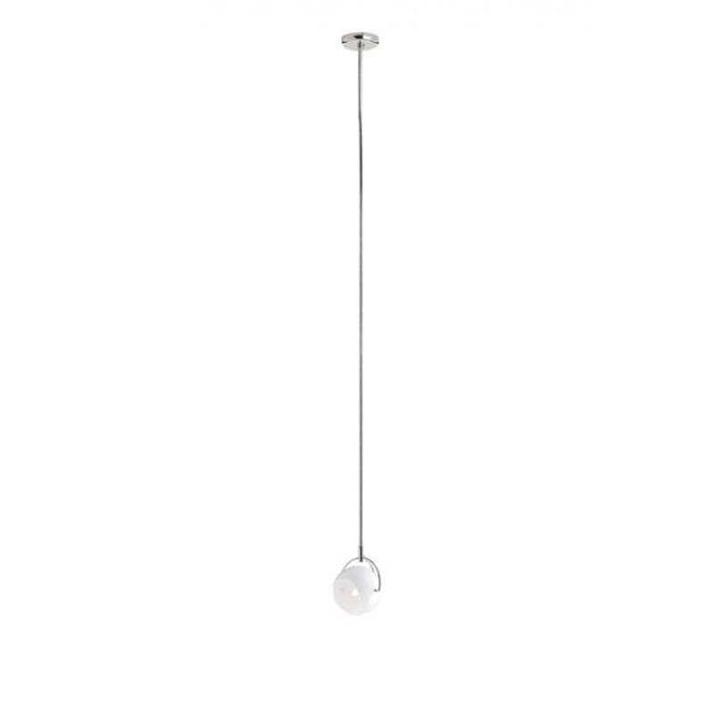 Pendant Lamp in White Glass - Beluga White | Fabbian