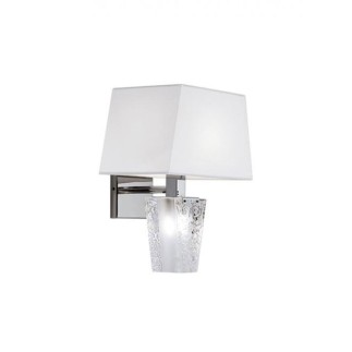 Wall Lamp in Crystal and Fabric - Vicky