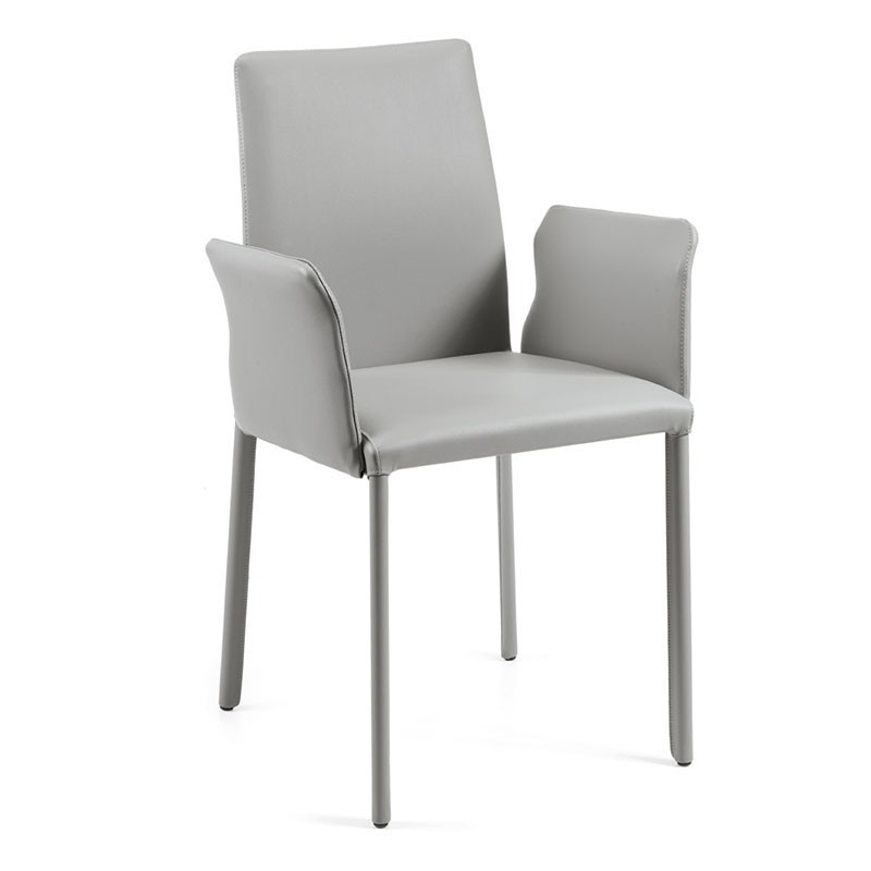 Chair with armrests in leather - Chairs - ISA Project