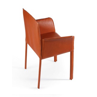 Armchair upholstered in leather - Yuta | ISA Project