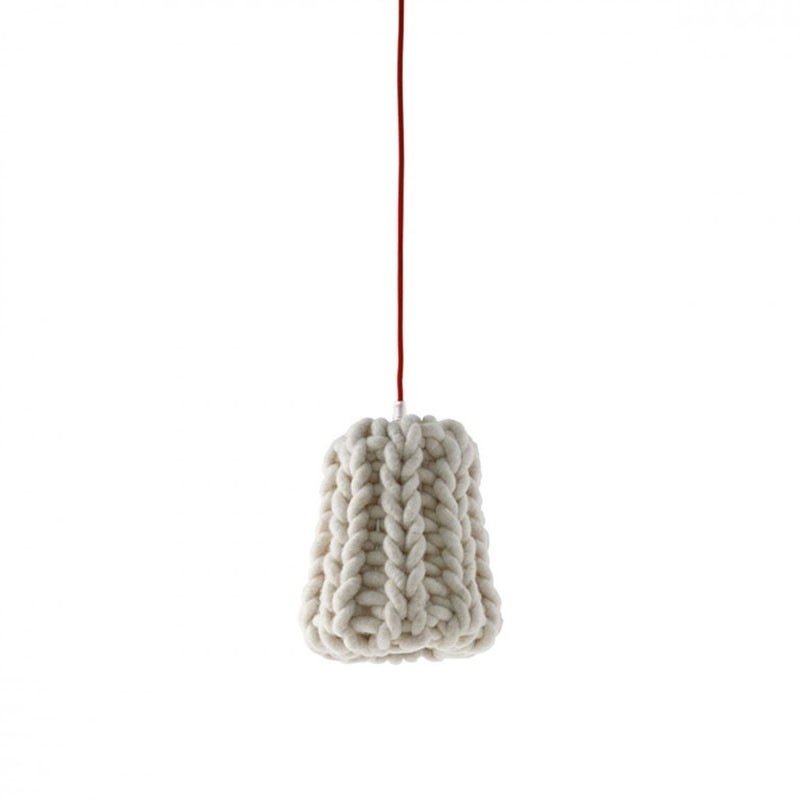 Hanging Lamp with Lampshade in Wool - Granny | Casamania