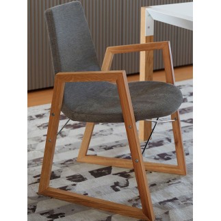 Poltroncina con Braccioli e Gambe in Legno - Ray | Horm