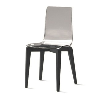 Design Chair in Wood and Polycarbonate - Berlino