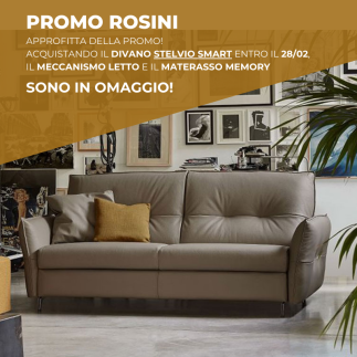 Rosini sofa with or without Bed Mechanism - Stelvio Smart