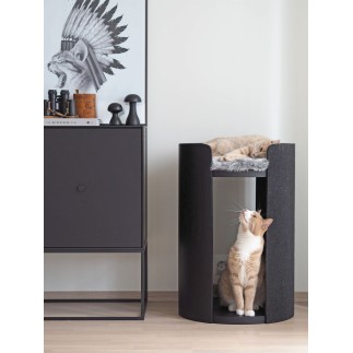 Scratching post for cat in wood and felt - Torre | Miacara