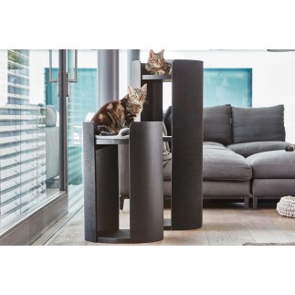 Scratching post for cat in wood and felt - Torre | Miacara