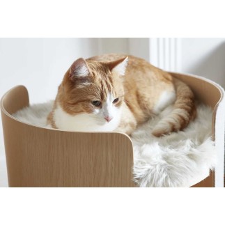 Scratching post for cat in wood and felt - Torre | Miacara
